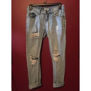 Billabong Light-Wash Distressed Denim